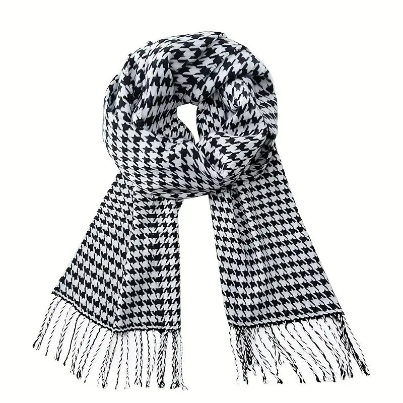 black and white arabic style scarf