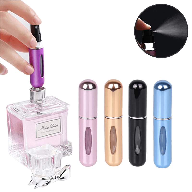 Portable Perfume Bottle with Scrub Finish – Compact Cosmetic Storage Solution