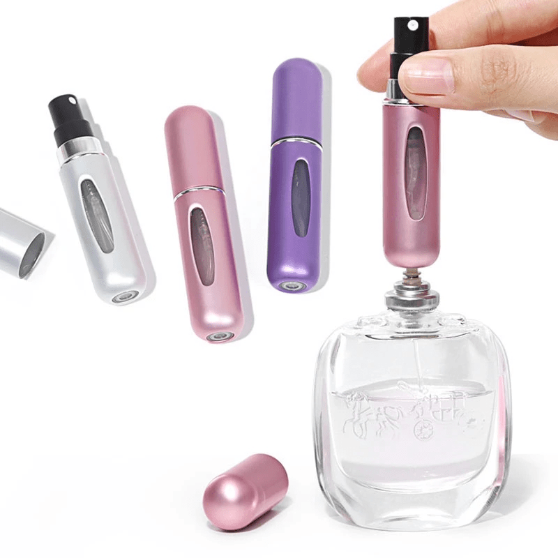 Portable Perfume Bottle with Scrub Finish – Compact Cosmetic Storage Solution