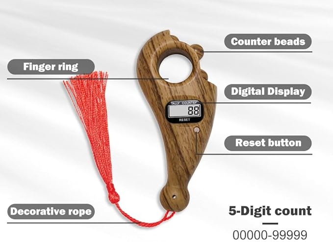 Digital Beads Counter, Portable Prayer Beads Counter, Rotating Digital Counter, Digital Tasbih.