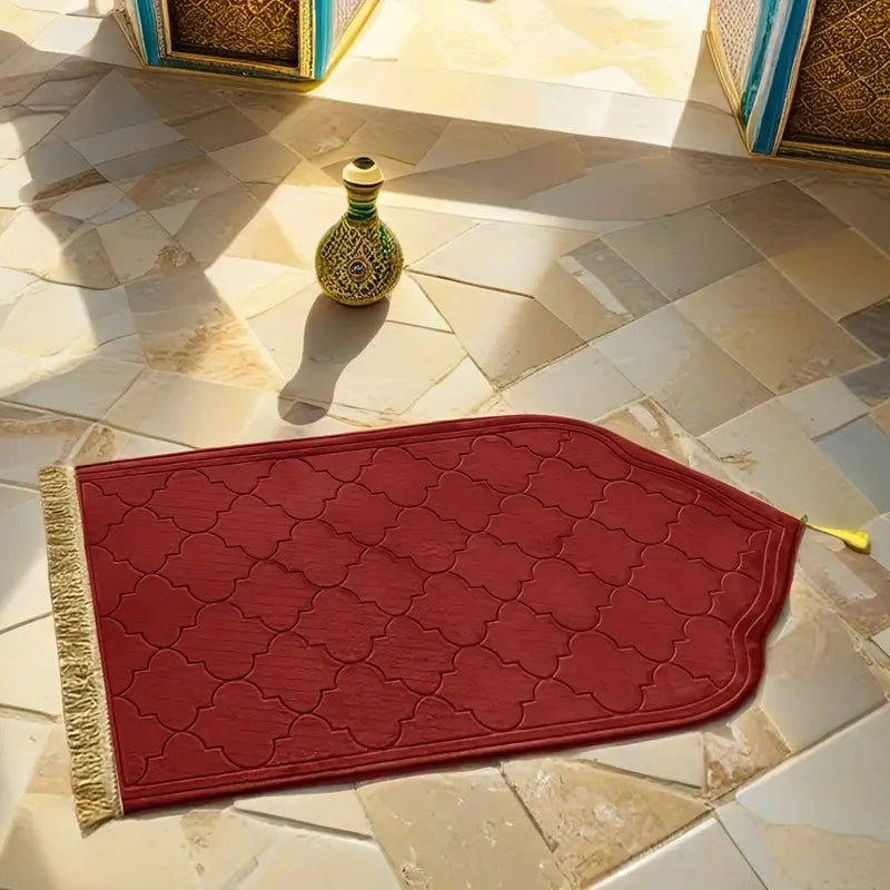 Premium Muslim Prayer Mat with Tassel Design - Non-Slip, Durable & Comfortable